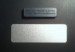 1x3 Blank Name Badge w/Magnet Silver Plastic