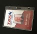 Clear Hard Plastic ID Card Holder - Horizontal