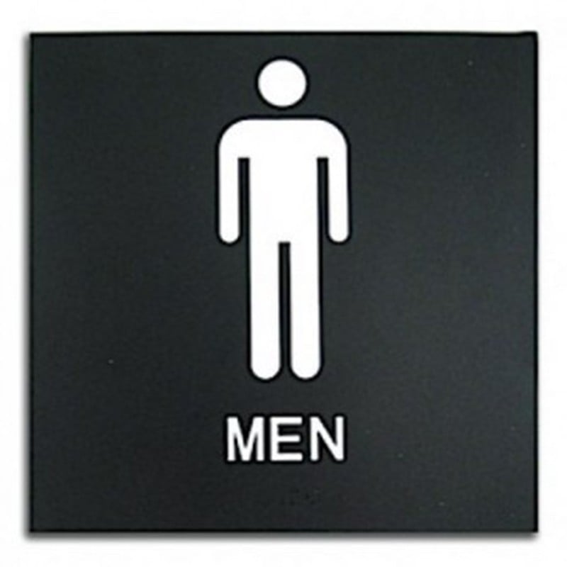 8x8 ADA Men Restroom Sign with Braille - CP41010002