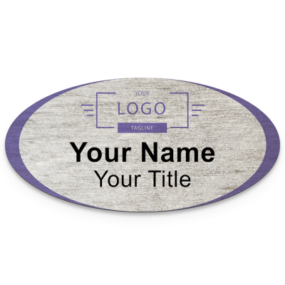  Oval Dovetail Real Wood Eco Name Badge