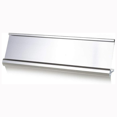 2x8 Silver Desk Nameplate Holder