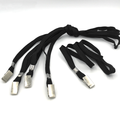  5pk Black Bulldog Clip Lanyard